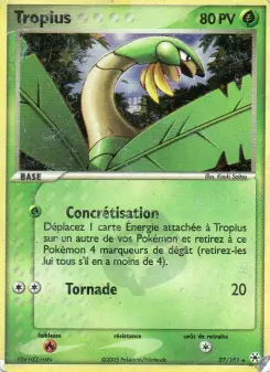 Tropius — carte 27 de l’extension EX Légendes Oubliées