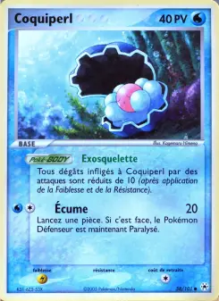 Coquiperl — carte 58 de l’extension EX Légendes Oubliées