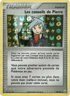 Les conseils de Pierre — carte 92 de l’extension EX Légendes Oubliées