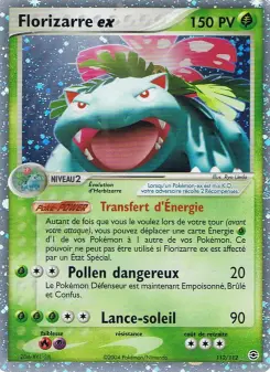 Florizarre ex — carte 112 de l’extension EX Rouge Feu & Vert Feuille