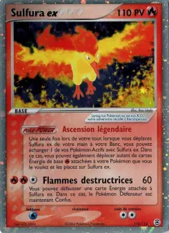 Sulfura ex — carte 115 de l’extension EX Rouge Feu & Vert Feuille
