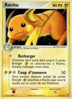 Raichu — carte 12 de l’extension EX Rouge Feu & Vert Feuille