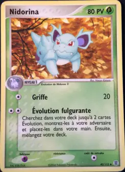 Nidorina — carte 40 de l’extension EX Rouge Feu & Vert Feuille