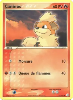 Caninos — carte 64 de l’extension EX Rouge Feu & Vert Feuille