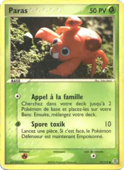 Paras — carte 72 de l’extension EX Rouge Feu & Vert Feuille