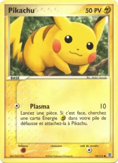 Pikachu — carte 74 de l’extension EX Rouge Feu & Vert Feuille