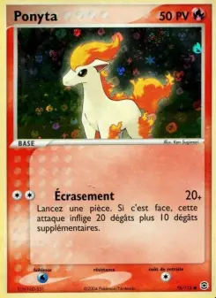 Ponyta — carte 76 de l’extension EX Rouge Feu & Vert Feuille