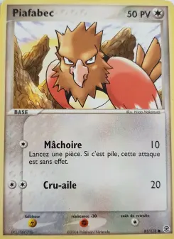 Piafabec — carte 81 de l’extension EX Rouge Feu & Vert Feuille