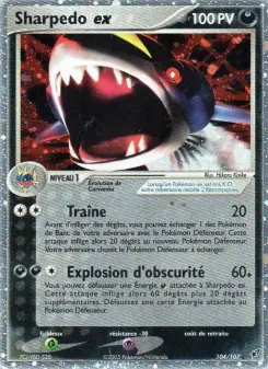 Sharpedo ex — carte 104 de l’extension EX Deoxys