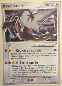 Rayquaza ☆ — carte 107 de l’extension EX Deoxys