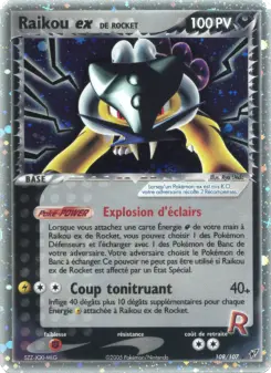 Raikou ex de Rocket — carte 108 de l’extension EX Deoxys