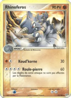 Rhinoferos — carte 19 de l’extension EX Émeraude