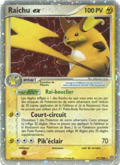 Raichu ex — carte 97 de l’extension EX Émeraude