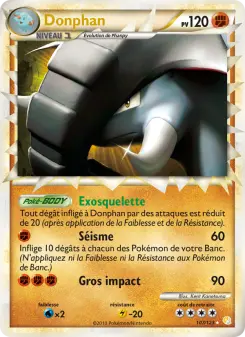 Donphan — carte 107 de l’extension HeartGold SoulSilver