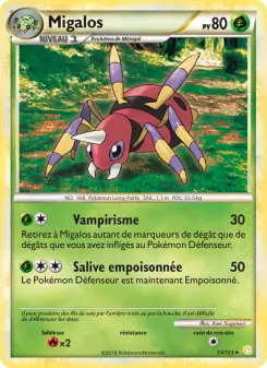 Migalos — carte 15 de l’extension HeartGold SoulSilver