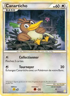 Canarticho — carte 19 de l’extension HeartGold SoulSilver