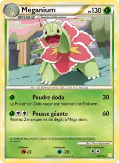 Meganium — carte 26 de l’extension HeartGold SoulSilver