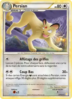 Persian — carte 27 de l’extension HeartGold SoulSilver