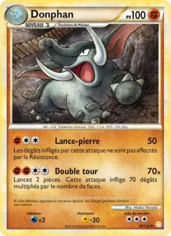 Donphan — carte 40 de l’extension HeartGold SoulSilver
