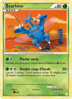 Scarhino — carte 43 de l’extension HeartGold SoulSilver