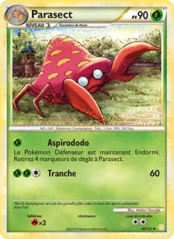 Parasect — carte 48 de l’extension HeartGold SoulSilver