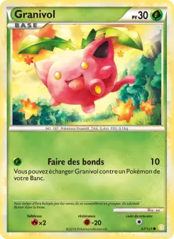 Granivol — carte 67 de l’extension HeartGold SoulSilver