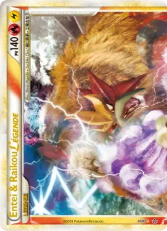 Entei & Raikou LÉGENDE (haut) — carte 90 de l’extension Déchaînement