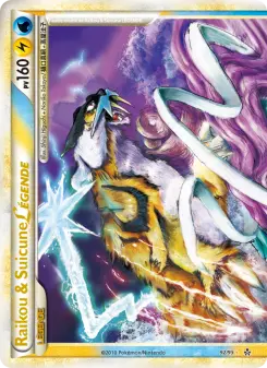 Raikou & Suicune LÉGENDE (haut) — carte 92 de l’extension Déchaînement