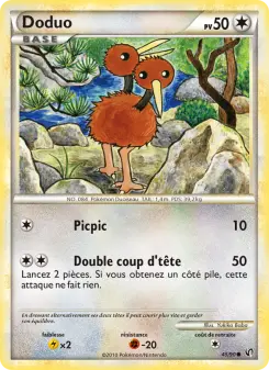 Doduo — carte 45 de l’extension Indomptable
