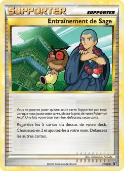 Entraînement de Sage — carte 77 de l’extension Indomptable