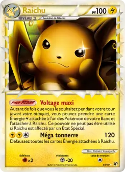 Raichu — carte 83 de l’extension Indomptable
