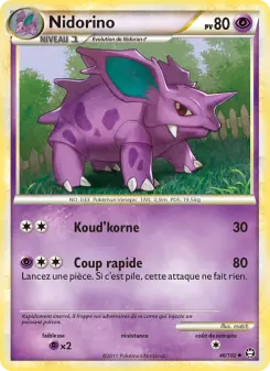 Nidorino — carte 46 de l’extension Triomphant
