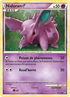 Nidoran♂ — carte 70 de l’extension Triomphant