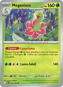 Méganium — carte 010 de l’extension Méga-Évolution