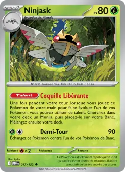 Ninjask — carte 017 de l’extension Méga-Évolution