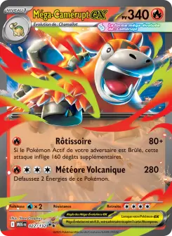 Méga-Camérupt-ex — carte 022 de l’extension Méga-Évolution