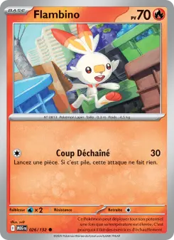 Flambino — carte 026 de l’extension Méga-Évolution