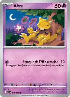 Abra — carte 054 de l’extension Méga-Évolution
