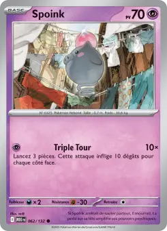 Spoink — carte 062 de l’extension Méga-Évolution