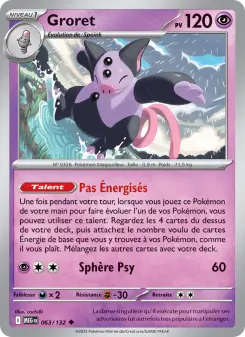 Groret — carte 063 de l’extension Méga-Évolution