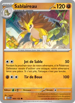 Sablaireau — carte 069 de l’extension Méga-Évolution