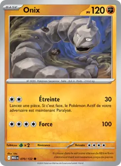 Onix — carte 070 de l’extension Méga-Évolution