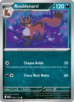 Roublenard — carte 090 de l’extension Méga-Évolution