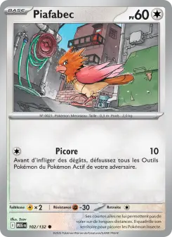 Piafabec — carte 102 de l’extension Méga-Évolution