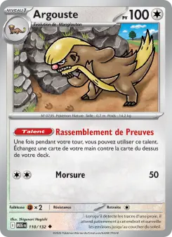 Argouste — carte 110 de l’extension Méga-Évolution