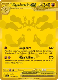 Méga-Lucario-ex — carte 188 de l’extension Méga-Évolution
