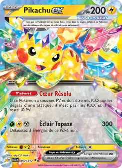Pikachu-ex — carte 057 de l’extension Héros Transcendants