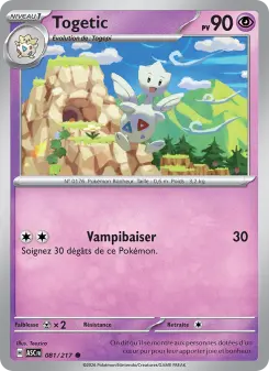 Togetic — carte 081 de l’extension Héros Transcendants