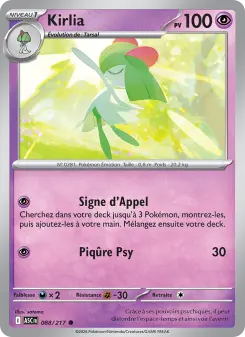 Kirlia — carte 088 de l’extension Héros Transcendants