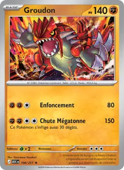Groudon — carte 108 de l’extension Héros Transcendants